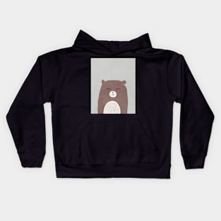 Bear, Abstract, Mid century modern kids wall art, Nursery room Kids Hoodie